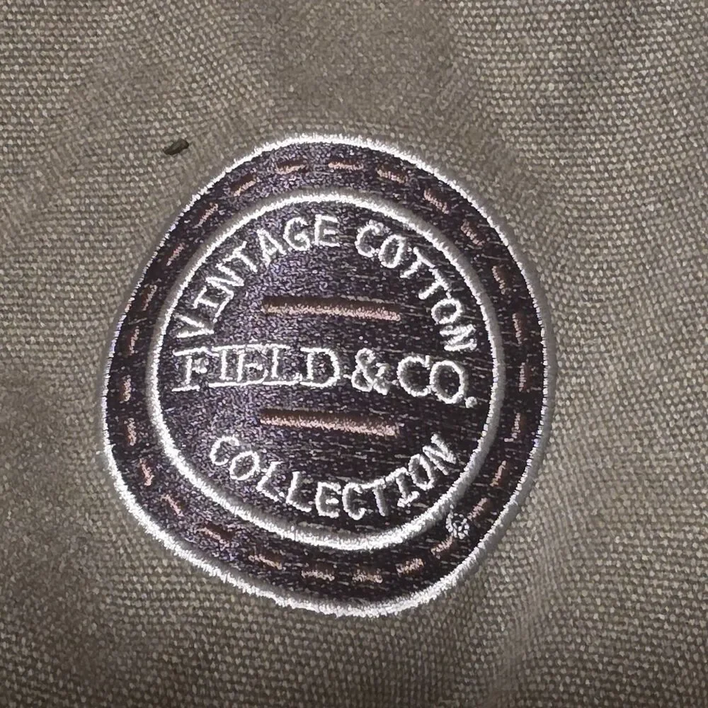 Scan Writer Green Tan Tote Carry Bag Vintage Cotton Field Co Collection 19X6X5